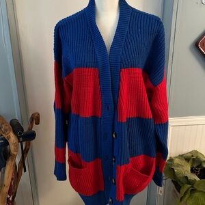 La Ligne x Target Blue and Red Knit Sweater BNWT